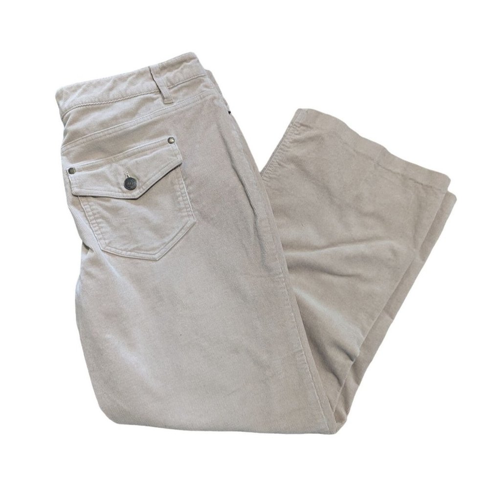 The Limited Drew Fit Tan Corduroy Pants Straight Leg Office wear Classic sz 14S